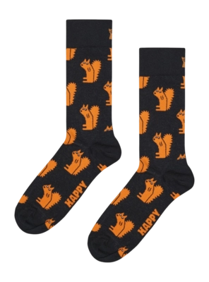 Happy Socks Unisex Squirrel Black