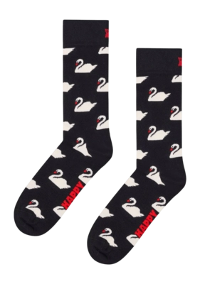 Happy Socks Unisex Swan Black