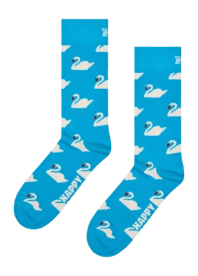 Happy Socks Unisex Swan Blauw