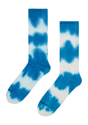 Socken Happy Socks Tie-dye Stripes Sneaker Unisex White / Blue
