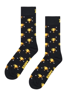 Happy Socks Unisex You Win Black