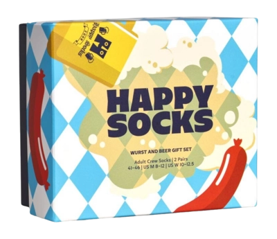 Happy Socks Wurst And Beers Gift Set Blauw 2-Pack