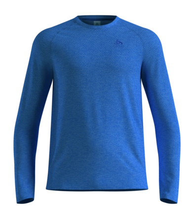Hardloopshirt Odlo Men Essential Seamless LS Dazzling Blue Melange Regular Fit