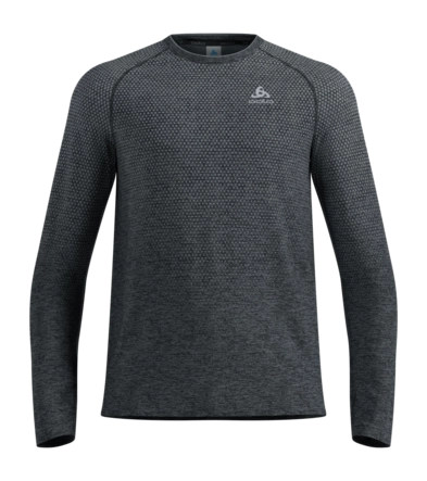 Hardloopshirt Odlo Men Essential Seamless LS Grey Melange Regular Fit