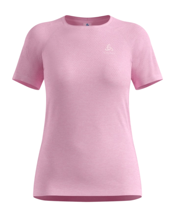 Hardloopshirt Odlo Women Essential Seamless Hyper Pink Melange Regular Fit
