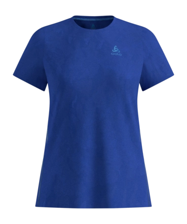 Hardloopshirt Odlo Women Zeroweight Engineered Chill-Tec Dazzling Blue Melange Regular Fit
