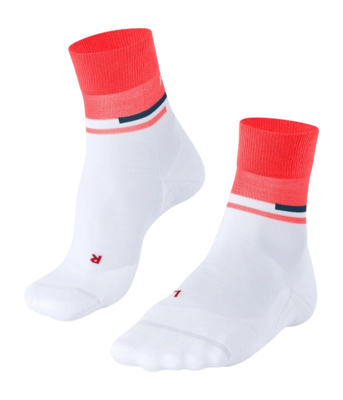 Hardloopsokken Falke Women RU Compression Stabilizing White Red