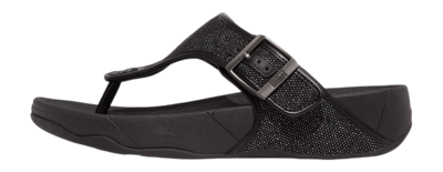 Slipper FitFlop Trakk II Two-Tone Canvas Toe-Thongs Herren Black