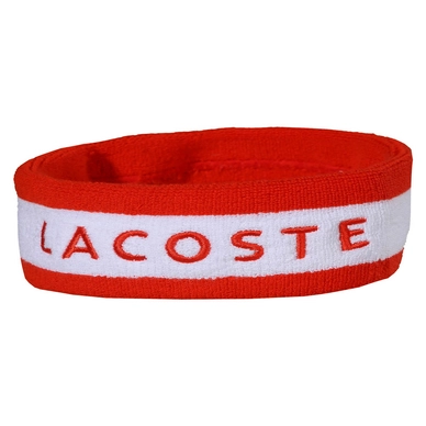 Stirnband Lacoste White Etna Red