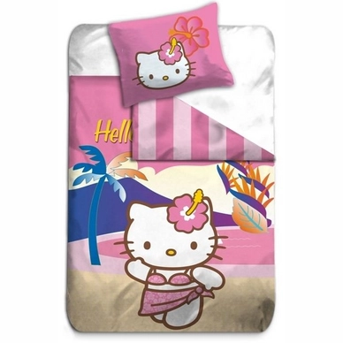 Dekbedovertrek Hello Kitty Beach Katoen