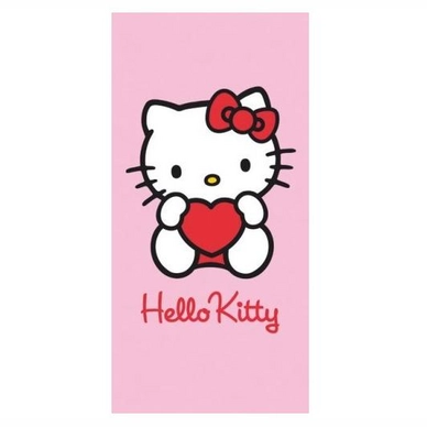 Strandlaken Heart Hello Kitty