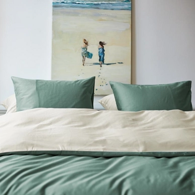 Bettwäsche Yumeko Sandy Green Mako-Satin