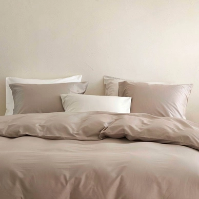 Bettwäsche Yumeko Warm Taupe Mako-Satin