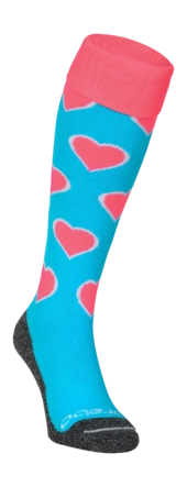 Hockeysok Brabo BC8320A Socks Hearts Aqua/Pink