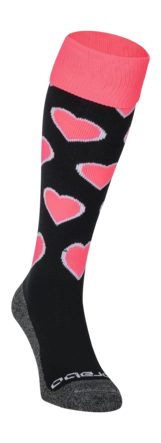 Hockeysok Brabo BC8320C Socks Hearts Black/Pink