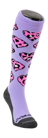 Hockeysok Brabo BC8320D Socks Hearts Purple Cheetah