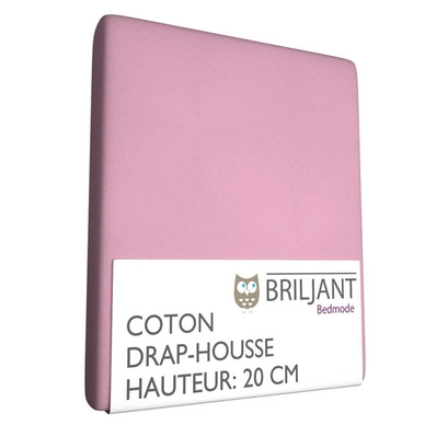 Drap-Housse Briljant Enfant Rose Pâle (Coton)