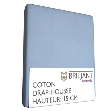 Drap-Housse Briljant Berceau Bleu Clair (Coton)