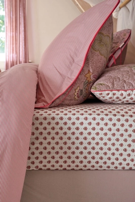 Fitted Sheet Pip Studio Jaipur Flower Fitted Sheet Light Pink Percale ...