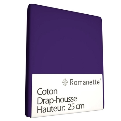 Drap-housse Romanette Violet (Coton)