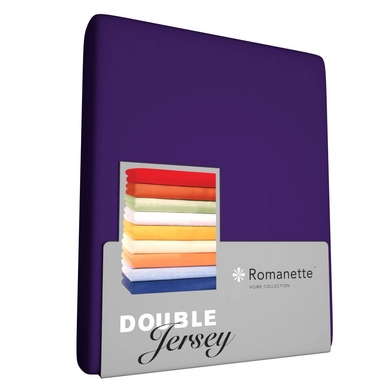 Drap-housse Romanette Violet (Double Jersey)