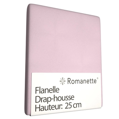 Drap-housse Romanette Rose (Flanelle)
