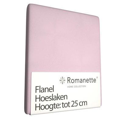 Flanellen Hoeslaken Romanette Roze