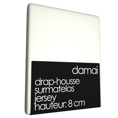 Drap-housse Surmatelas Damai 8 cm Ivoire (Jersey)