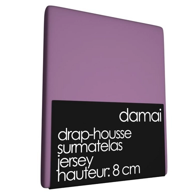 Drap-housse Surmatelas Damai 8 cm Violet (Jersey)