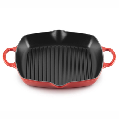 Hoge grillpan vierkant rood 2