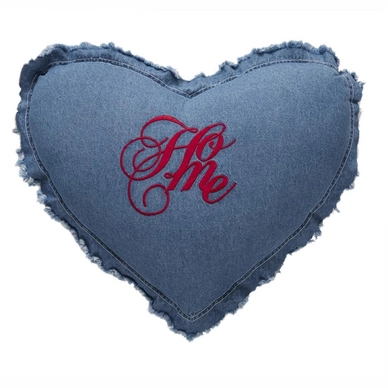 Zierkissen  At Home by Beddinghouse Home Blue Heart