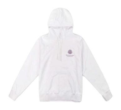 Pull à Capuche New Amsterdam Surf Association Homme Logo Hoodie White Lilas