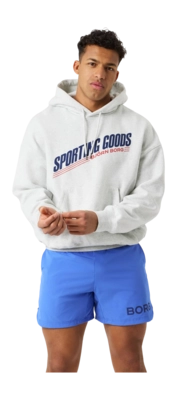 Hoodie Björn Borg Men Borg Oversized Ultra Light Grey Melange