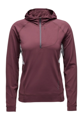 Hoodie Black Diamond Women Alpenglow Pro Hoody Fig Slim fit