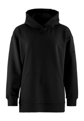 Hoodie Craft Women Adv Join Long Black Ontspannen pasvorm