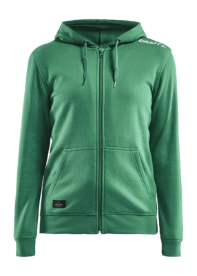 Hoodie Craft Women Community FZ Team Green Atletische pasvorm