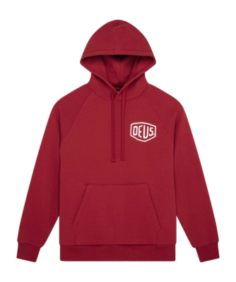 Hoodie Deus Men Milano Address Lava Falls Red