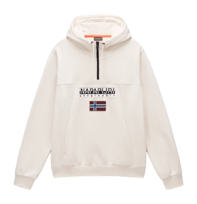 Hoodie Napapijri Men Burgee Half Zip Hoodie 2.0 Beige Dimity