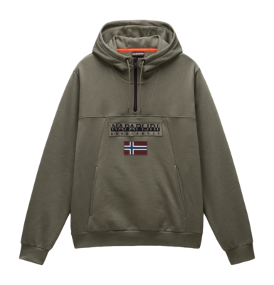 Hoodie Napapijri Men Burgee Half Zip Hoodie 2.0 Tea Leaf