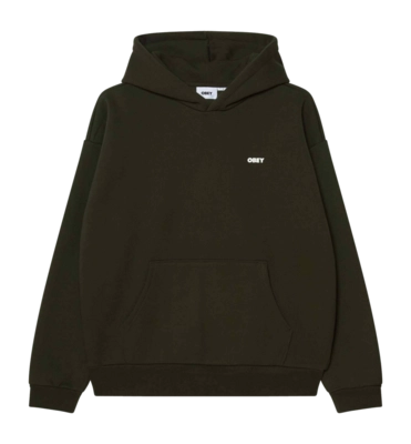 Hoodie Obey Bold Icon Extra Heavy Herren Rosin