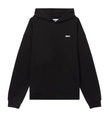 Hoodie Obey Bold Star Extra Heavy Herren Black