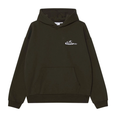 Hoodie Obey Corp Extra Heavy Herren Rosin