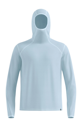 Hoodie Odlo Men Cubic Baby Blue Casual Fit