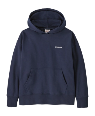 Hoodie Patagonia Kids Hoody Sweatshirt P-6 Logo: New Navy