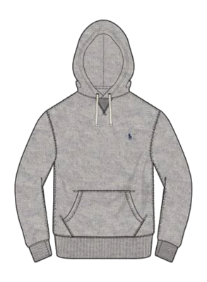 Hoodie Ralph Lauren Men Lightweight Fleece Light Sport Heather