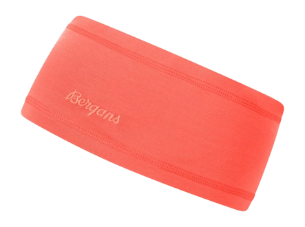 Hoofdband Bergans Unisex Bergans Wool Headband Peachy Red (Maat 58) 30 g