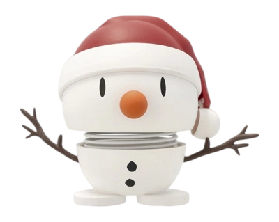 Hoptimist Soft Santa Snowman S White 6,9 cm