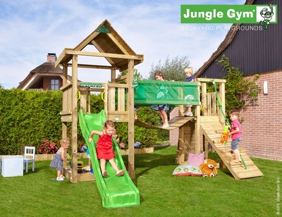 Speelset Jungle Gym Jungle House + Bridge Groen