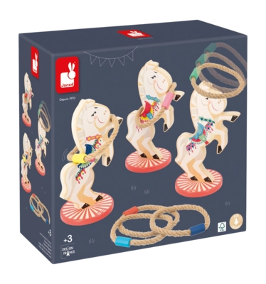 Houten Speelgoed Janod Applepop Ringenspel Paarden