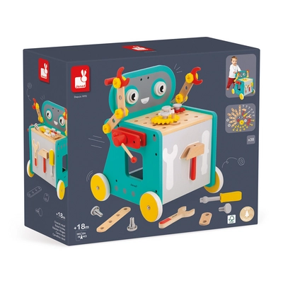 Houten Speelgoed Janod Brico'Kids Robotwagen Robot